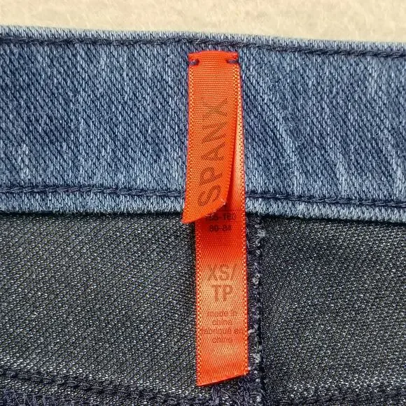 SPANX Pull On Jeans Womens Skinny Dark Wash 24x28 Stretch High Rise Jeggings XS - Picture 6 of 7